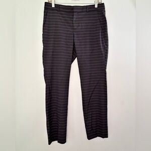 Banana Republic Ryan Pants Women’s Size 4S Pinstripe Straight Leg Career Black